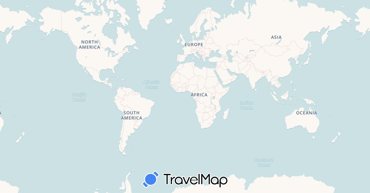 TravelMap itinerary: driving, bus, plane, cycling, train, boat, hitchhiking, motorbike in Argentina, Australia, Brazil, Chile, Costa Rica, Germany, France, United Kingdom, Cambodia, Laos, Mexico, New Zealand, Panama, French Polynesia, Singapore, United States, Vietnam (Asia, Europe, North America, Oceania, South America)